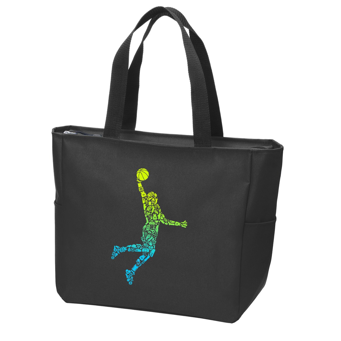 Basketball Players Dunking Zip Tote Bag