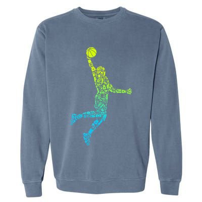 Basketball Players Dunking Garment-Dyed Sweatshirt