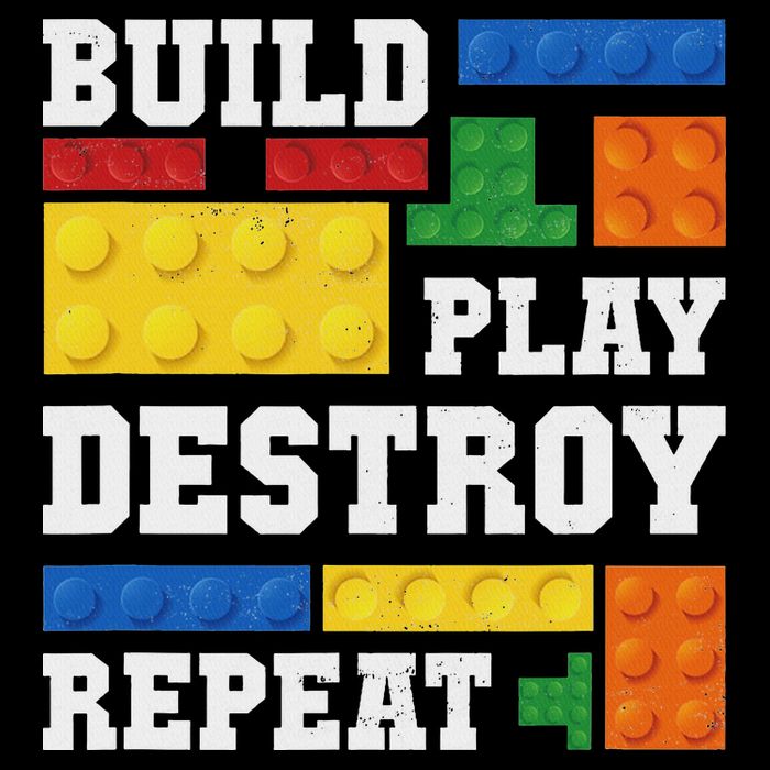 Build Play Destroy Repeat Brick Master Builder Boy 16 in Basic Backpack