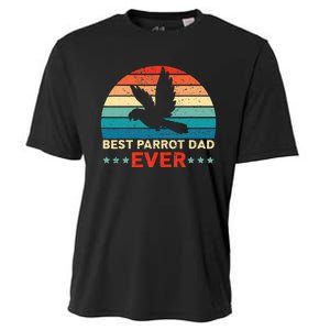 Best Parrot Dad Ever Birdwatching Bird Lover Birding Cooling Performance Crew T-Shirt