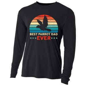 Best Parrot Dad Ever Birdwatching Bird Lover Birding Cooling Performance Long Sleeve Crew