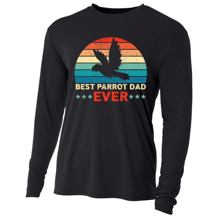 Best Parrot Dad Ever Birdwatching Bird Lover Birding Cooling Performance Long Sleeve Crew