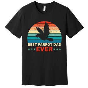 Best Parrot Dad Ever Birdwatching Bird Lover Birding Premium T-Shirt