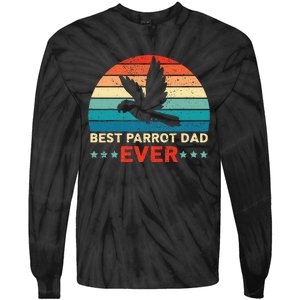 Best Parrot Dad Ever Birdwatching Bird Lover Birding Tie-Dye Long Sleeve Shirt