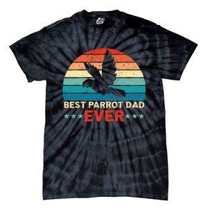 Best Parrot Dad Ever Birdwatching Bird Lover Birding Tie-Dye T-Shirt