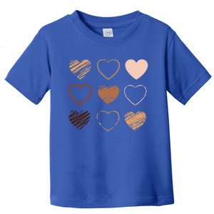 Black Pride Diversity Melanin Kindness Heart Skin Tone Gift Toddler T-Shirt