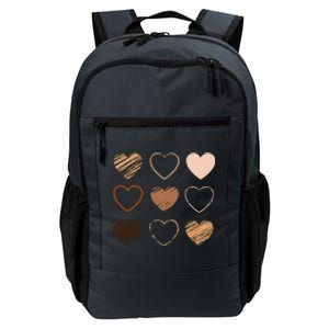 Black Pride Diversity Melanin Kindness Heart Skin Tone Gift Daily Commute Backpack