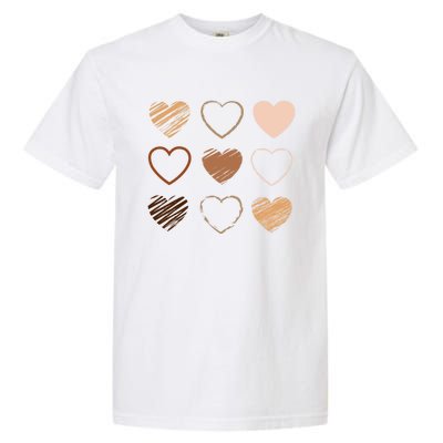 Black Pride Diversity Melanin Kindness Heart Skin Tone Gift Garment-Dyed Heavyweight T-Shirt