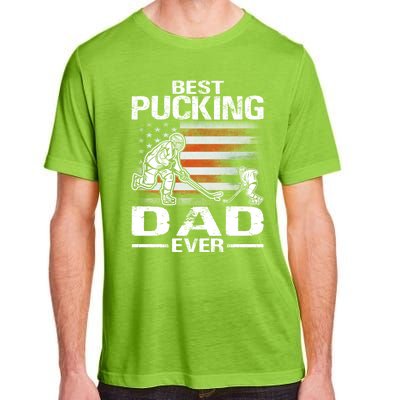 Best Pucking Dad Ever Hockey FatherS Day Gift Adult ChromaSoft Performance T-Shirt