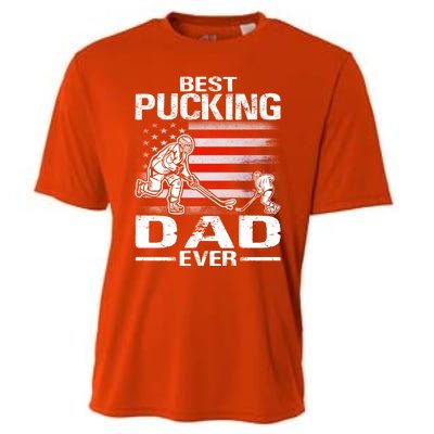 Best Pucking Dad Ever Hockey FatherS Day Gift Cooling Performance Crew T-Shirt