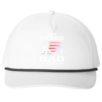 Best Pucking Dad Ever Hockey FatherS Day Gift Snapback Five-Panel Rope Hat