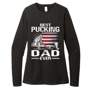 Best Pucking Dad Ever Hockey FatherS Day Gift Womens CVC Long Sleeve Shirt