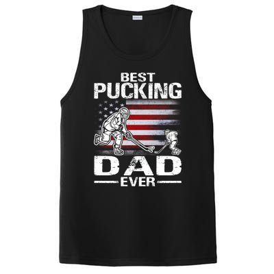 Best Pucking Dad Ever Hockey FatherS Day Gift PosiCharge Competitor Tank