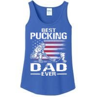 Best Pucking Dad Ever Hockey FatherS Day Gift Ladies Essential Tank