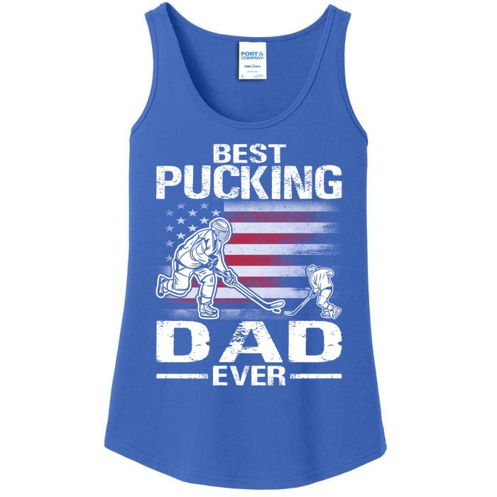 Best Pucking Dad Ever Hockey FatherS Day Gift Ladies Essential Tank