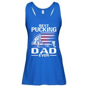 Best Pucking Dad Ever Hockey FatherS Day Gift Ladies Essential Flowy Tank