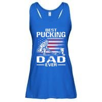 Best Pucking Dad Ever Hockey FatherS Day Gift Ladies Essential Flowy Tank