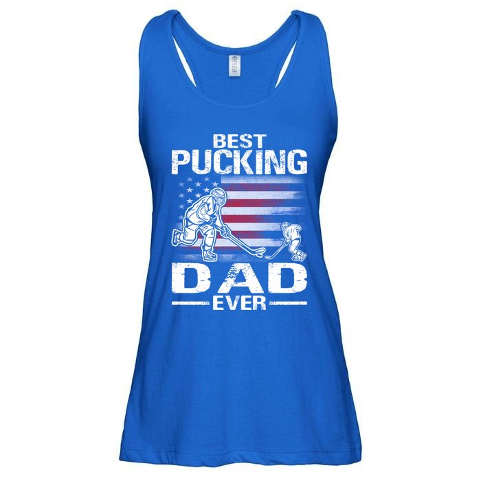 Best Pucking Dad Ever Hockey FatherS Day Gift Ladies Essential Flowy Tank