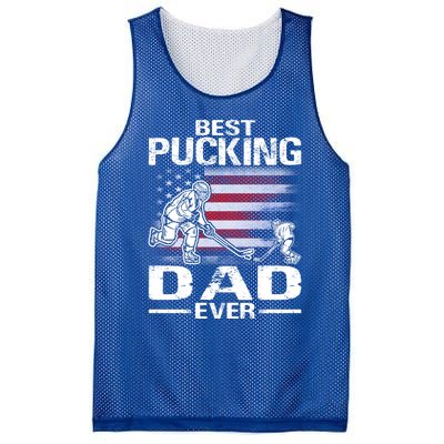 Best Pucking Dad Ever Hockey FatherS Day Gift Mesh Reversible Basketball Jersey Tank