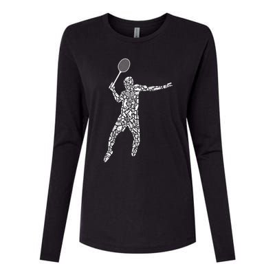 Badminton Player Dad Badminton Meaningful Gift Womens Cotton Relaxed Long Sleeve T-Shirt