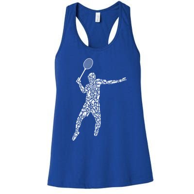 Badminton Player Dad Badminton Meaningful Gift Women's Racerback Tank