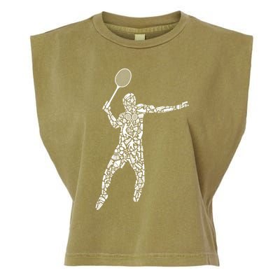 Badminton Player Dad Badminton Meaningful Gift Garment-Dyed Women's Muscle Tee