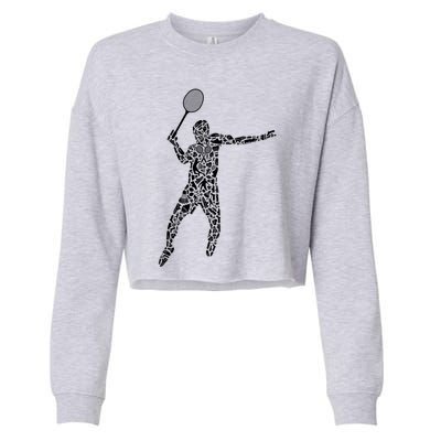 Badminton Player Dad Badminton Meaningful Gift Cropped Pullover Crew