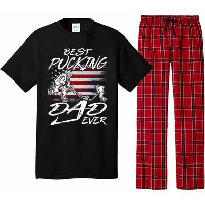 Best Pucking Dad Ever Hockey FatherS Day Gift Funny Gift Pajama Set