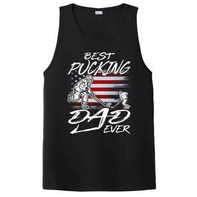 Best Pucking Dad Ever Hockey FatherS Day Gift Funny Gift PosiCharge Competitor Tank