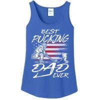 Best Pucking Dad Ever Hockey FatherS Day Gift Funny Gift Ladies Essential Tank