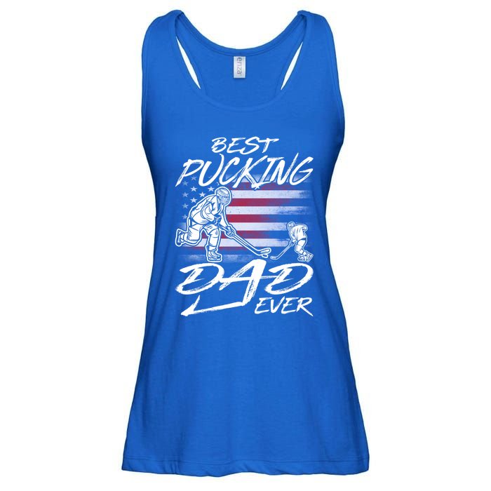 Best Pucking Dad Ever Hockey FatherS Day Gift Funny Gift Ladies Essential Flowy Tank