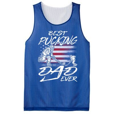 Best Pucking Dad Ever Hockey FatherS Day Gift Funny Gift Mesh Reversible Basketball Jersey Tank