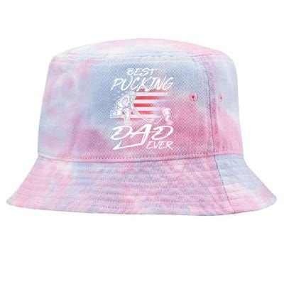 Best Pucking Dad Ever Hockey FatherS Day Gift Funny Gift Tie-Dyed Bucket Hat