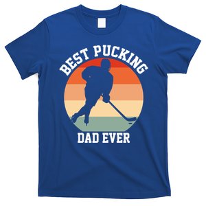 Best Pucking Dad Ever Hockey Retro Hockey Player S Gift T-Shirt