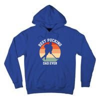 Best Pucking Dad Ever Hockey Retro Hockey Player S Gift Tall Hoodie