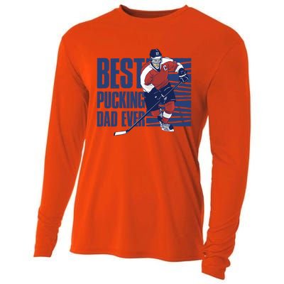 Best Pucking Dad Ever Cute Gift Cooling Performance Long Sleeve Crew