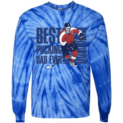 Best Pucking Dad Ever Cute Gift Tie-Dye Long Sleeve Shirt