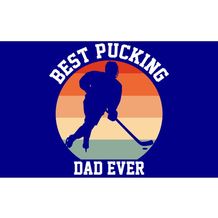 Best Pucking Dad Ever Hockey Retro Hockey Player S Meaningful Gift Bumper Sticker