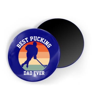 Best Pucking Dad Ever Hockey Retro Hockey Player S Meaningful Gift Magnet