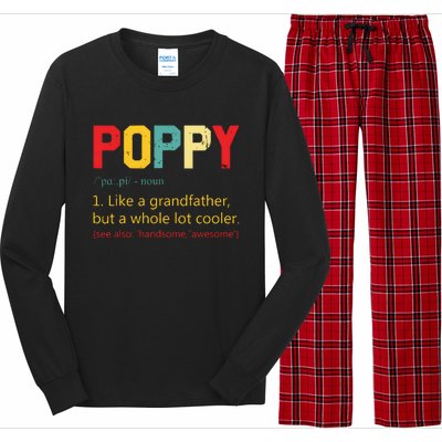 Best Poppy Definition Retro Father’S Day Long Sleeve Pajama Set