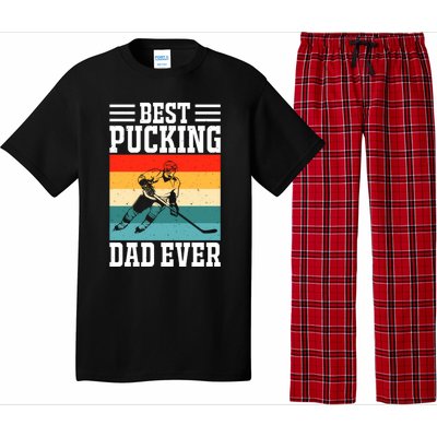 Best Pucking Dad Ever Ice Hockey Father Hockey Player Gift Pajama Set