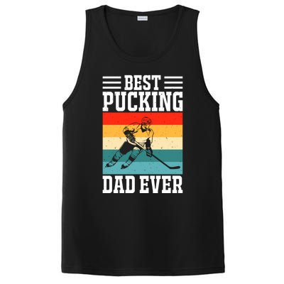 Best Pucking Dad Ever Ice Hockey Father Hockey Player Gift PosiCharge Competitor Tank