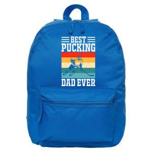 Best Pucking Dad Ever Ice Hockey Father Hockey Player Gift 16 in Basic Backpack