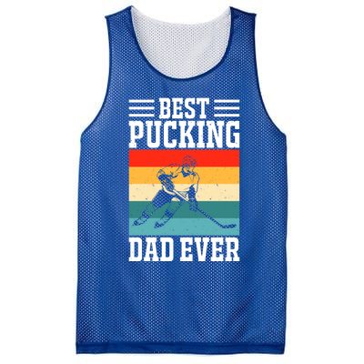 Best Pucking Dad Ever Ice Hockey Father Hockey Player Gift Mesh Reversible Basketball Jersey Tank