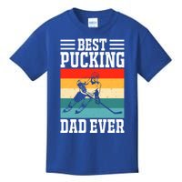 Best Pucking Dad Ever Ice Hockey Father Hockey Player Gift Kids T-Shirt