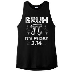 Bruh Pi Day 3.14 Pi Symbol Funny Pi Day Teachers Math Lovers Ladies PosiCharge Tri-Blend Wicking Tank