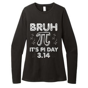 Bruh Pi Day 3.14 Pi Symbol Funny Pi Day Teachers Math Lovers Womens CVC Long Sleeve Shirt