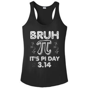 Bruh Pi Day 3.14 Pi Symbol Funny Pi Day Teachers Math Lovers Ladies PosiCharge Competitor Racerback Tank