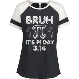 Bruh Pi Day 3.14 Pi Symbol Funny Pi Day Teachers Math Lovers Enza Ladies Jersey Colorblock Tee