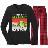 Best Parakeet Dad Ever Parakeet Pet Parakeet Owners Women's Long Sleeve Flannel Pajama Set 